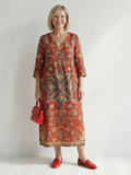 Carla | Vestido Midi Patchwork con Comodidad