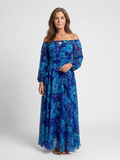 Teresa | Vestido Maxi Floral Sin Hombros