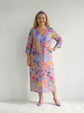 Isabella | Vestido Midi Floral Abstracto