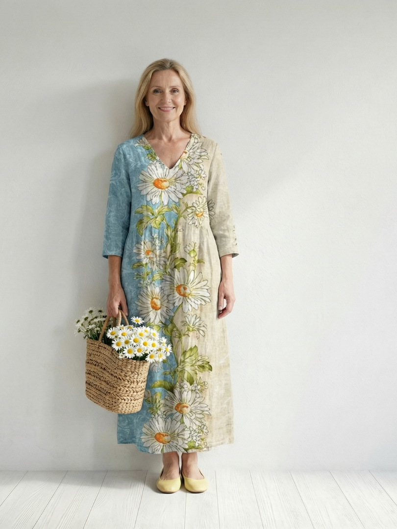Elina | Vestido Midi Daisy Ligero