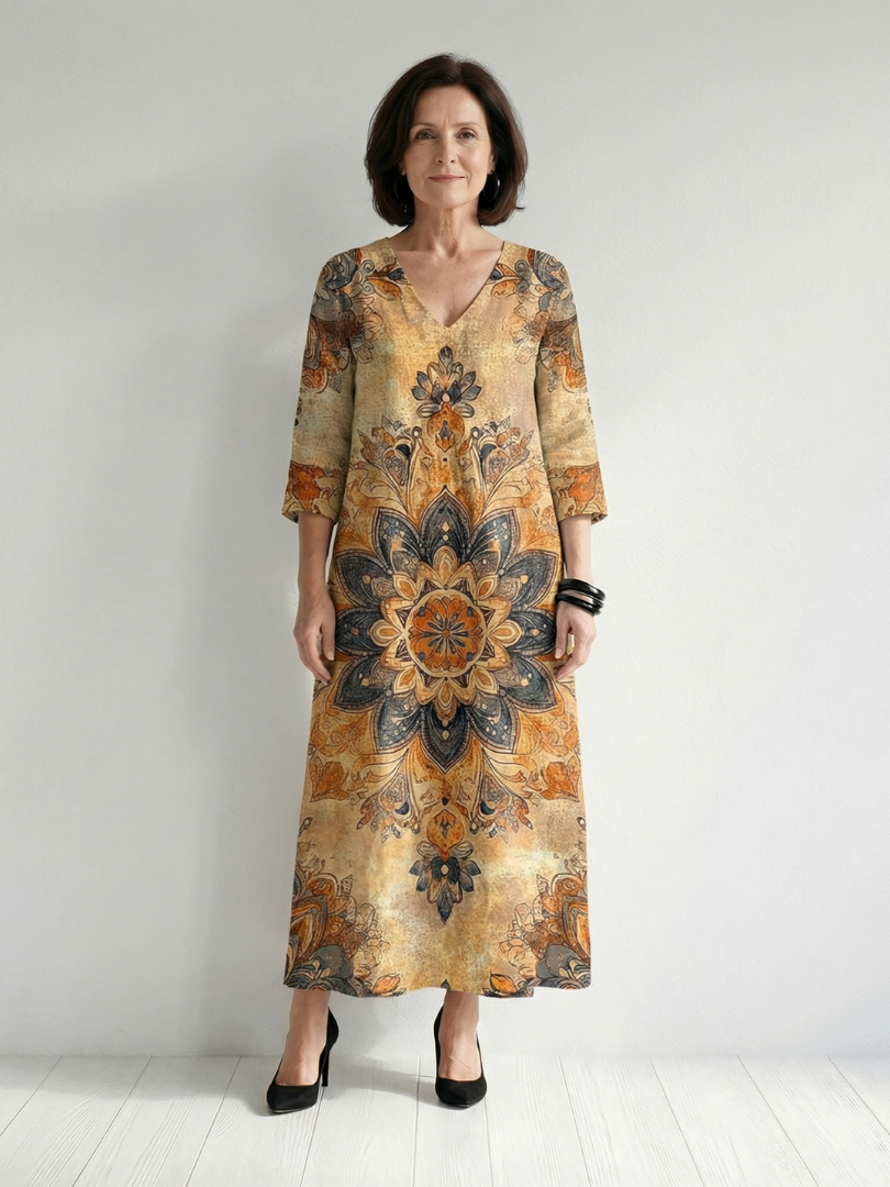 Diana | Vestido Midi Floral Suave