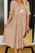 Zerelle | Vestido Midi de Manga Corta
