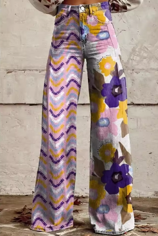Isadora - Pantalones Boho de Flores