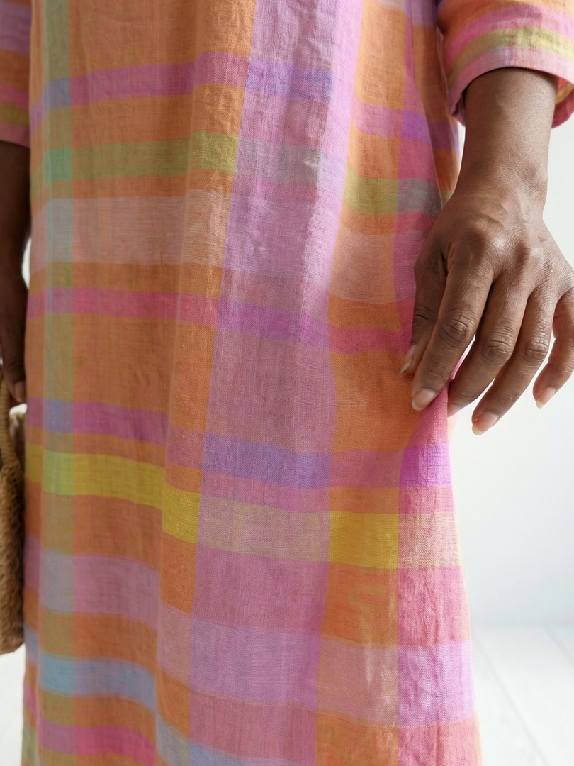 Tessa | Vestido Midi de Rayas con Caída Suave