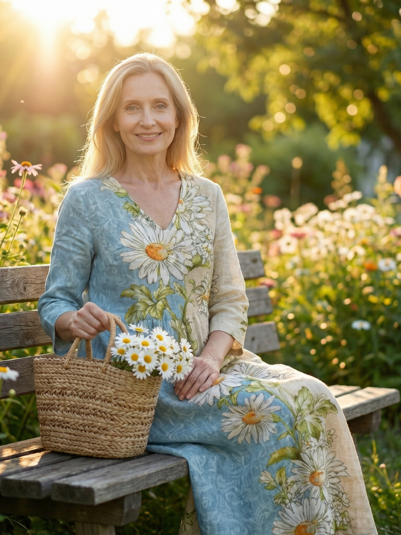 Elina | Vestido Midi Daisy Ligero