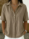 Tessa- Blusa con cuello y detalle de botones