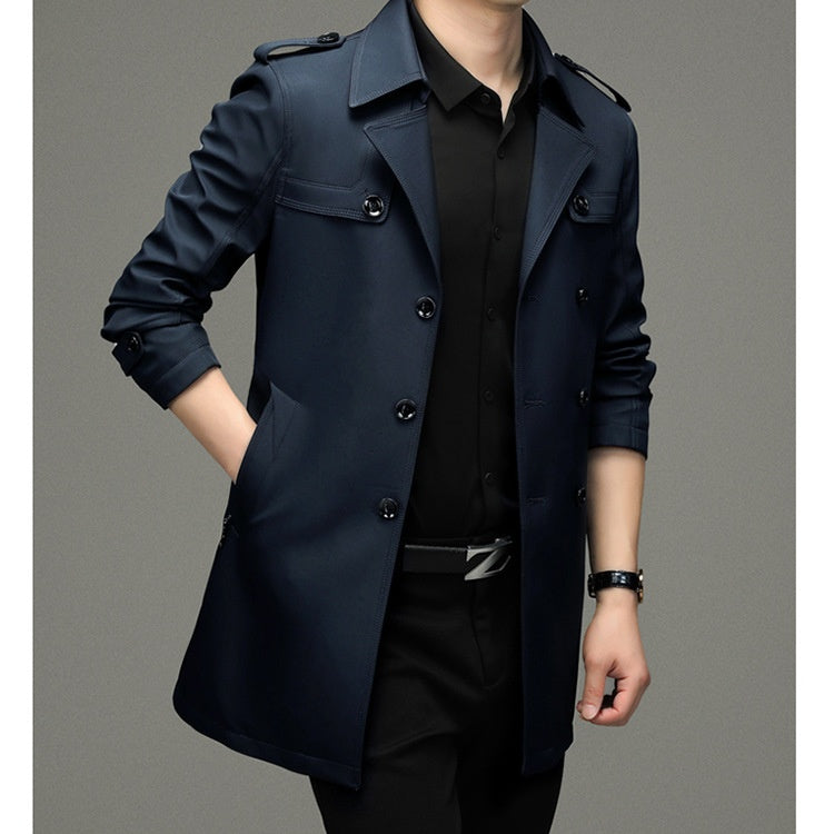 Chaqueta de Rompevientos Doble Botonadura para Hombre
