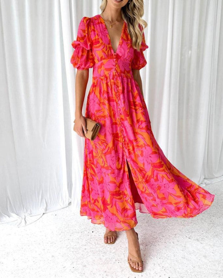 Vestido Maxi Carla | Tropical Radiance