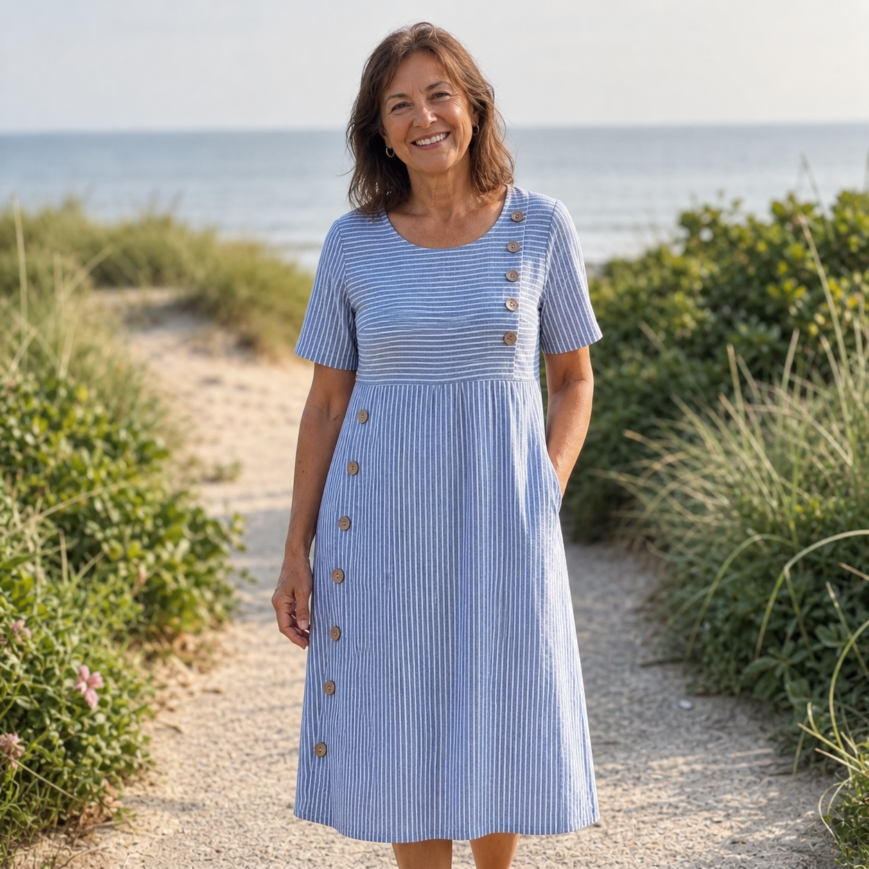 Sofia™ | Vestido de Verano Rayado