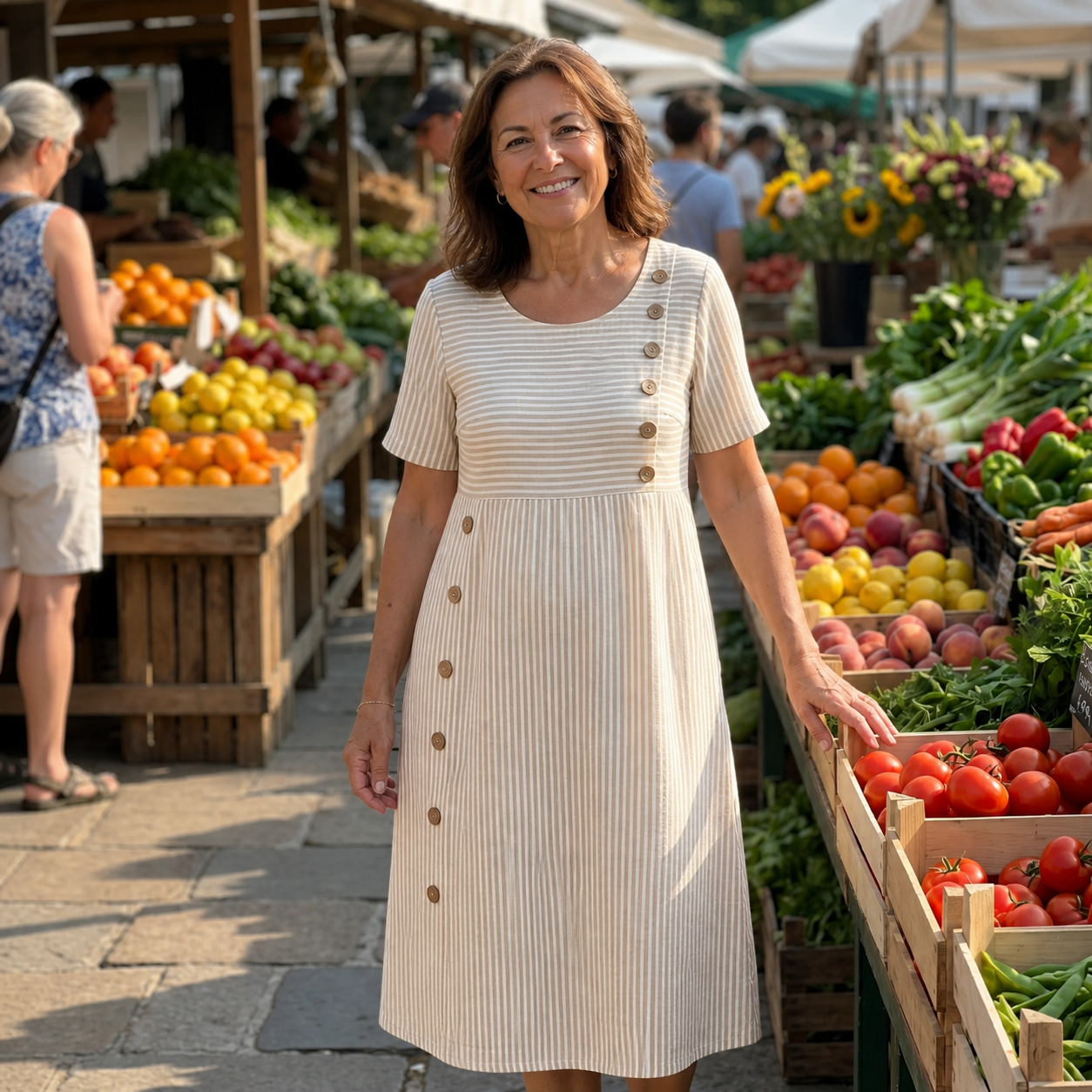 Sofia™ | Vestido de Verano Rayado
