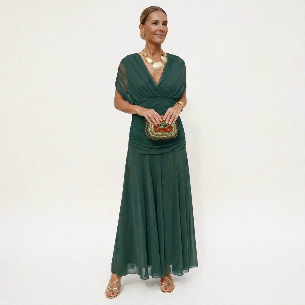 Velora™ | Vestido Largo con Escote en V