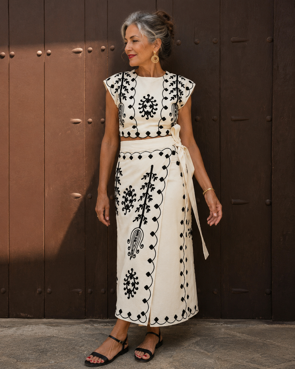 Camilla | Conjunto estampado Top y Falda