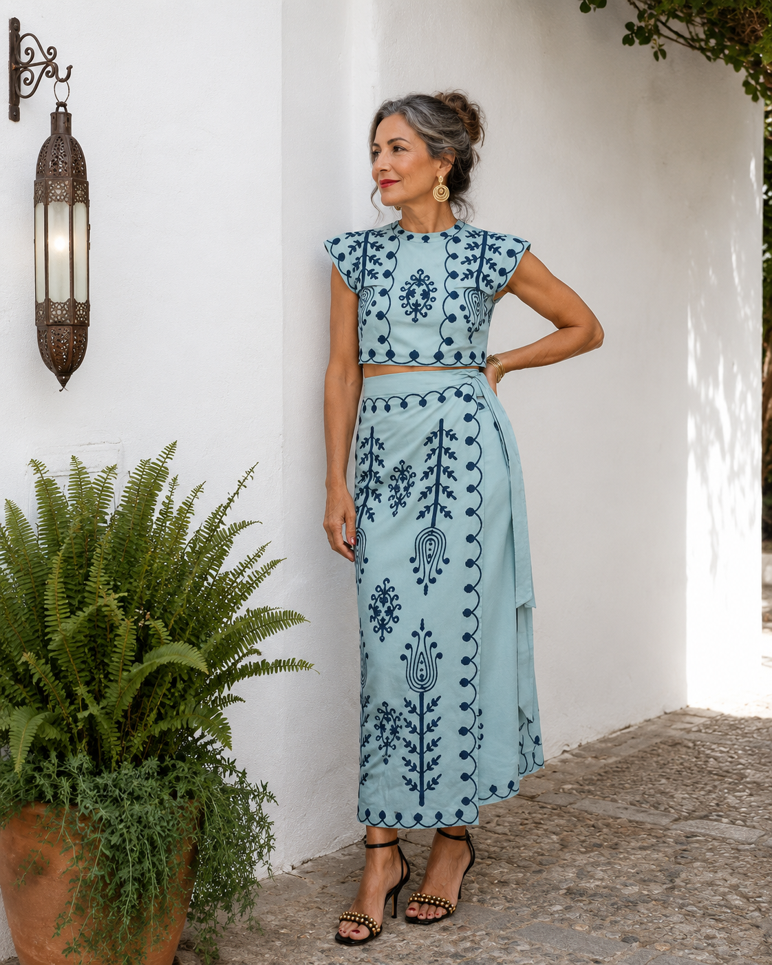 Camilla | Conjunto estampado Top y Falda