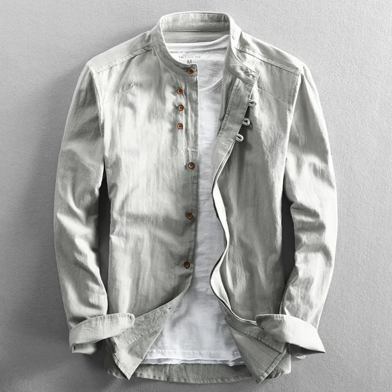 Halden Top | Camisa Ajustada con Cuello Alto