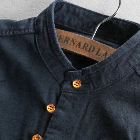 Halden Top | Camisa Ajustada con Cuello Alto