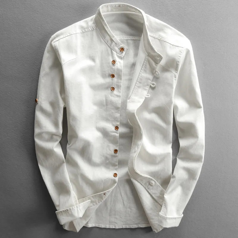 Halden Top | Camisa Ajustada con Cuello Alto