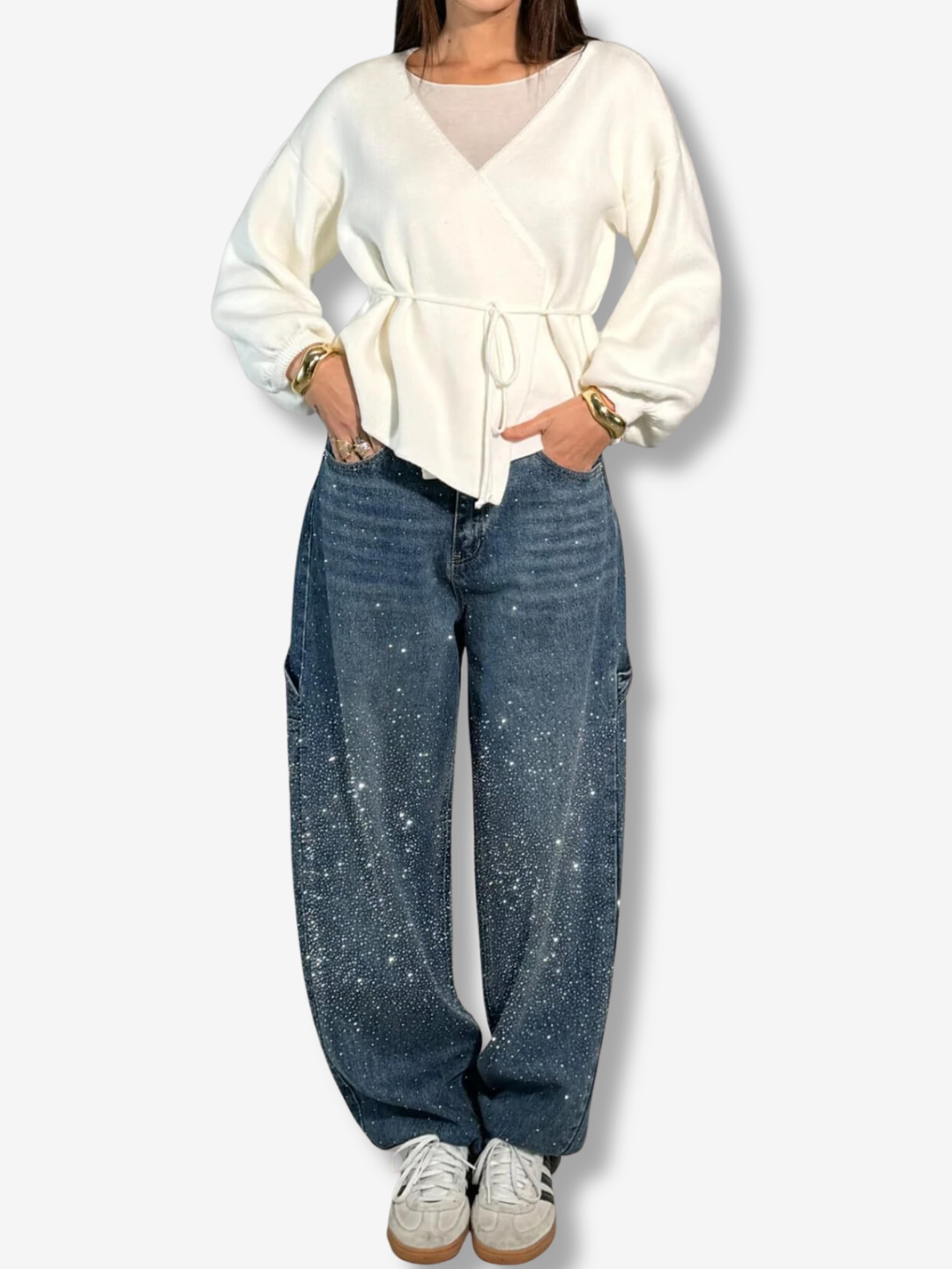 Jean Balloon Carpenter Shine en denim