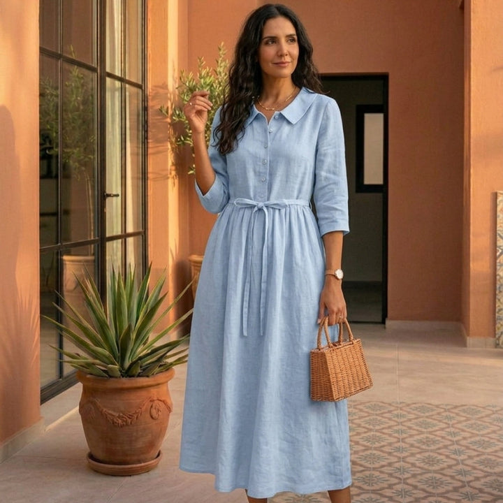 Paloma | Vestido clásico ligero de lino