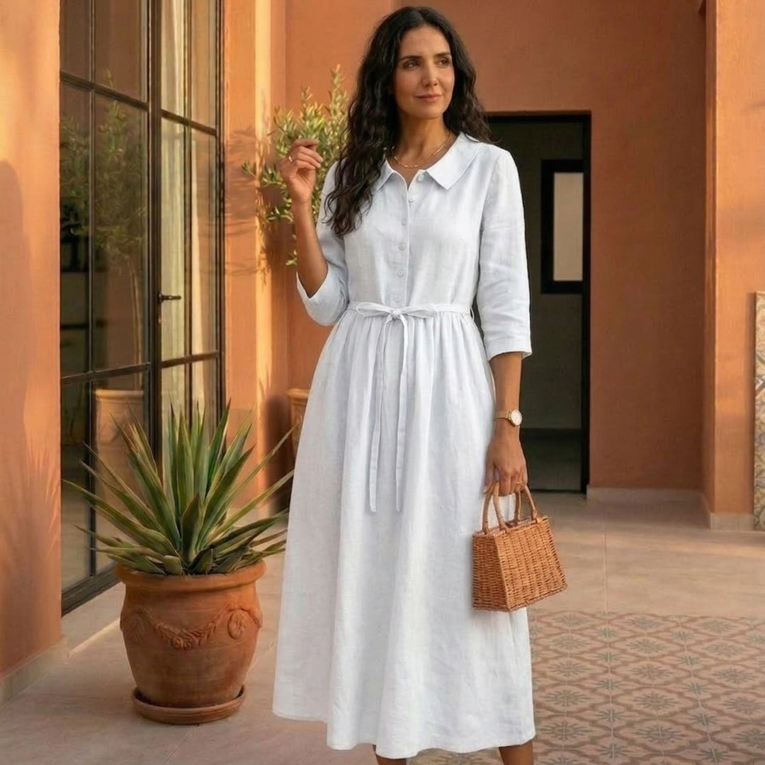 Paloma | Vestido clásico ligero de lino