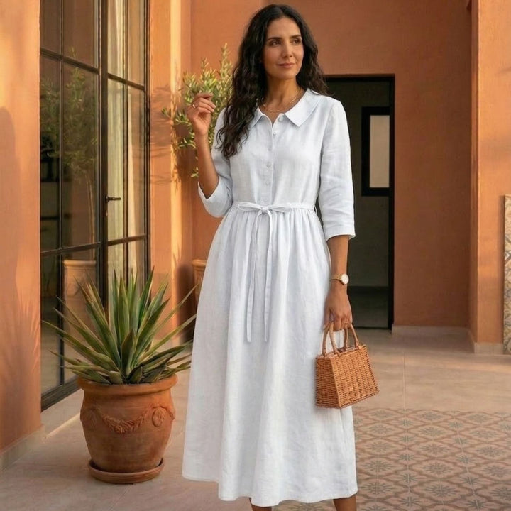 Paloma | Vestido clásico ligero de lino