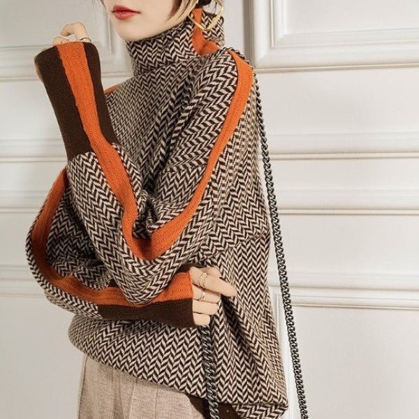 Clémence - Élégant Pull à Col Roulé