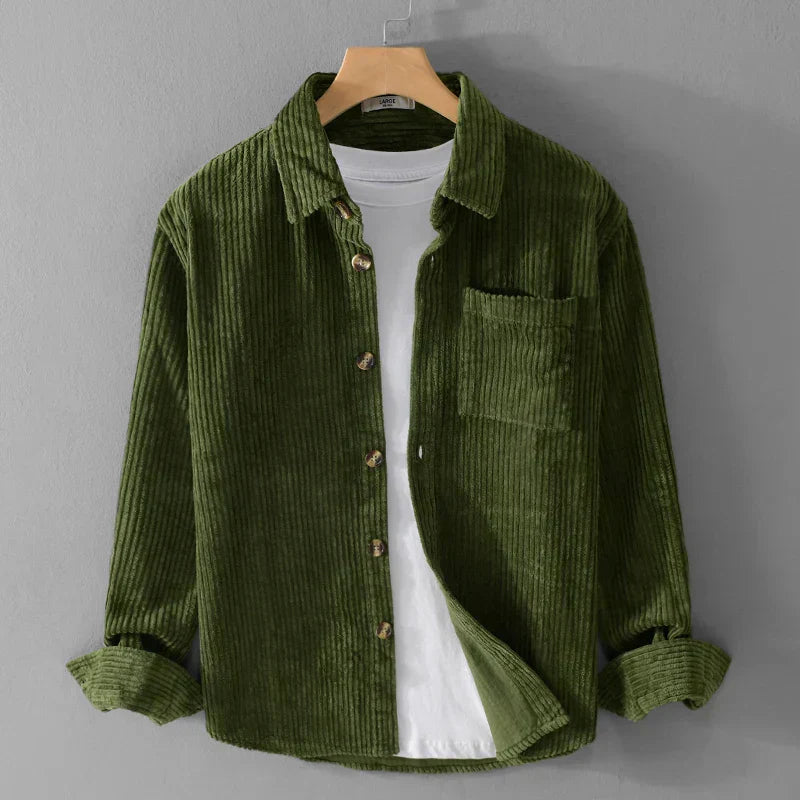 Rafael™ | Camisa de terciopelo acanalado