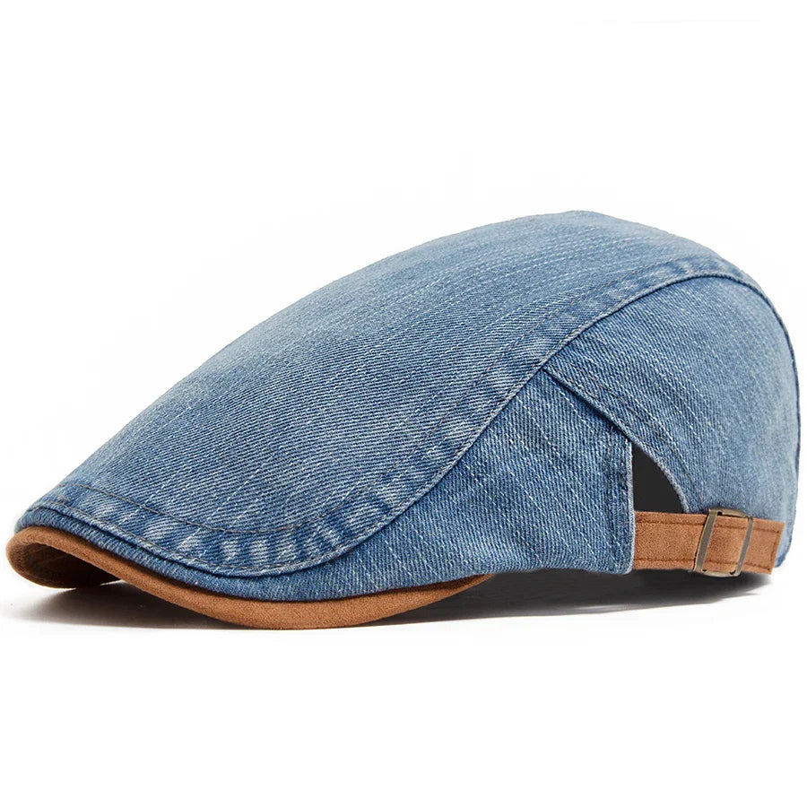 Marcel™ | Gorra plana de denim premium – Estilo atemporal y comodidad diaria