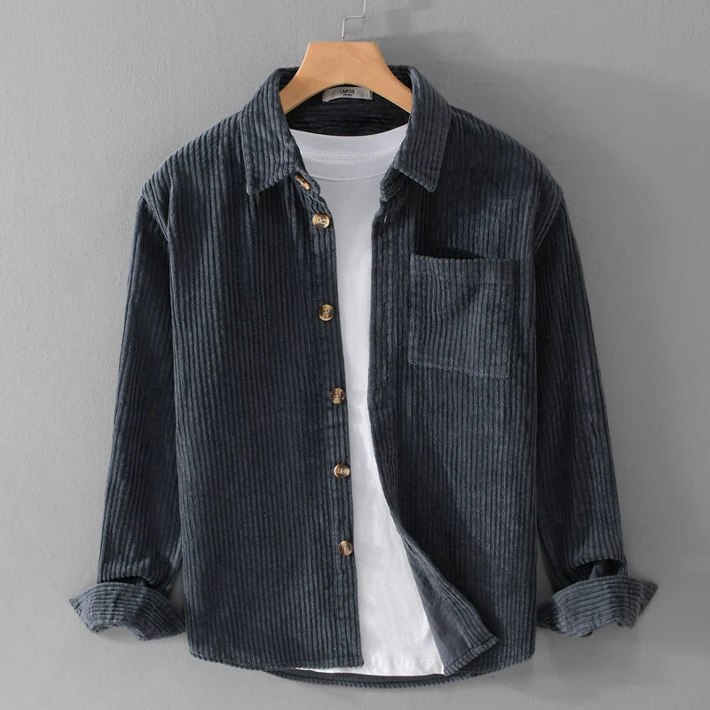 Rafael™ | Camisa de terciopelo acanalado