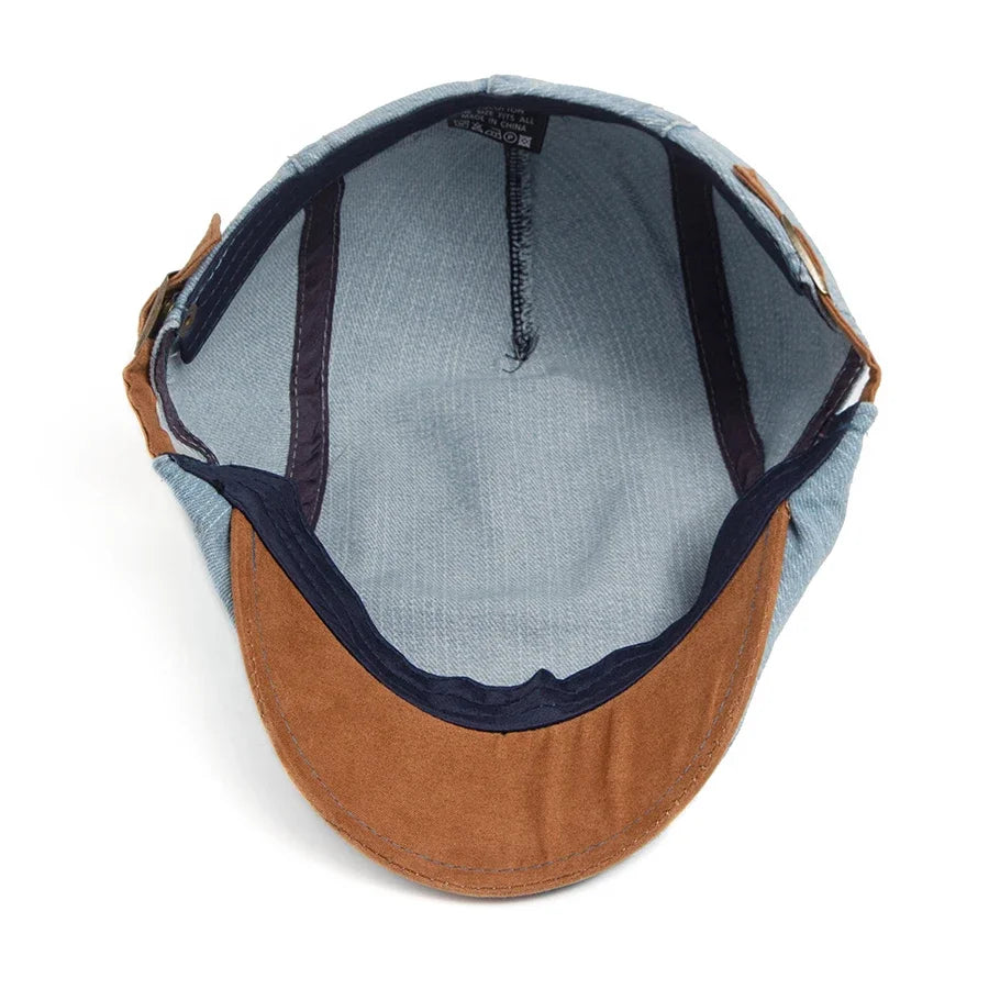 Marcel™ | Gorra plana de denim premium – Estilo atemporal y comodidad diaria