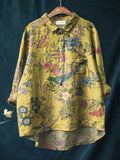 Adela™ | Camisa de lino con estampado elegante
