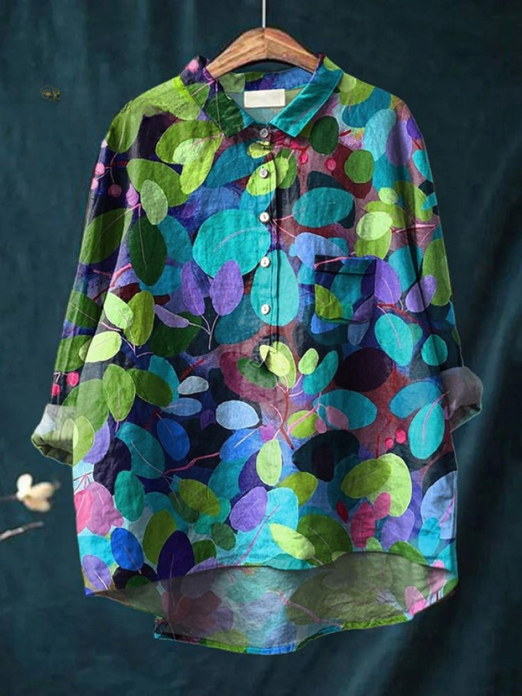 Adela™ | Camisa de lino con estampado elegante