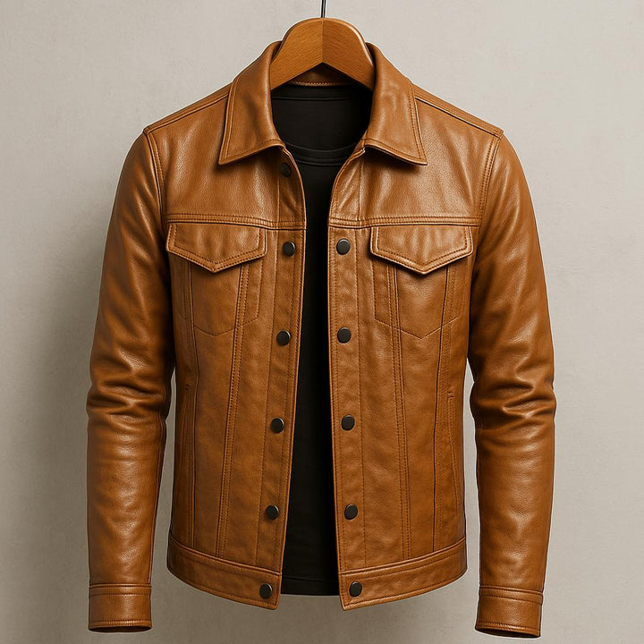 Darius | Chaqueta de cuero premium estilo moto