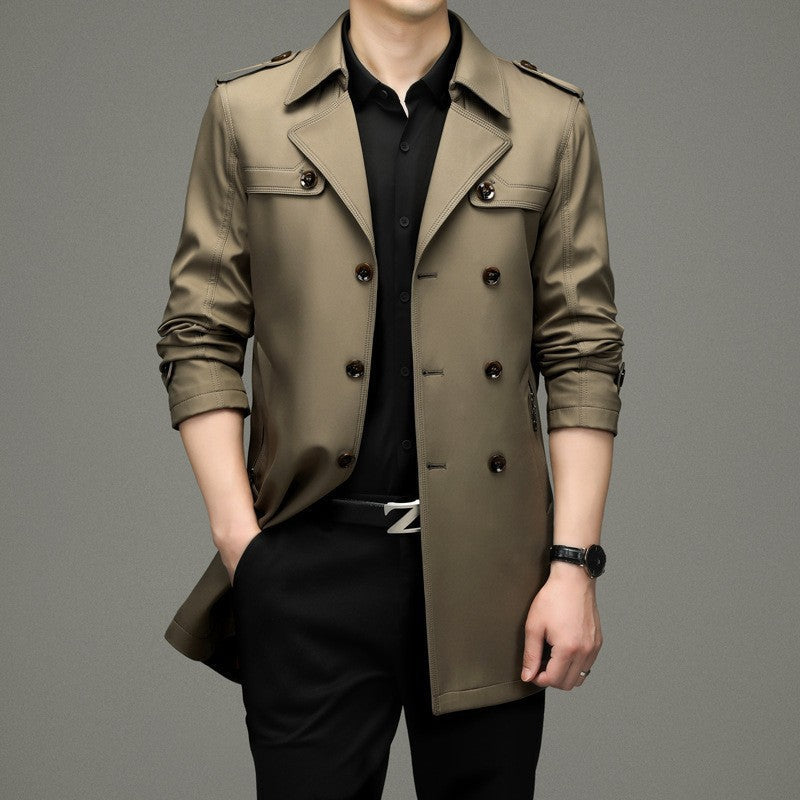 Chaqueta de Rompevientos Doble Botonadura para Hombre