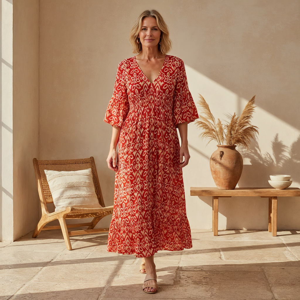 Lillia - Vestido Boho con Estampado