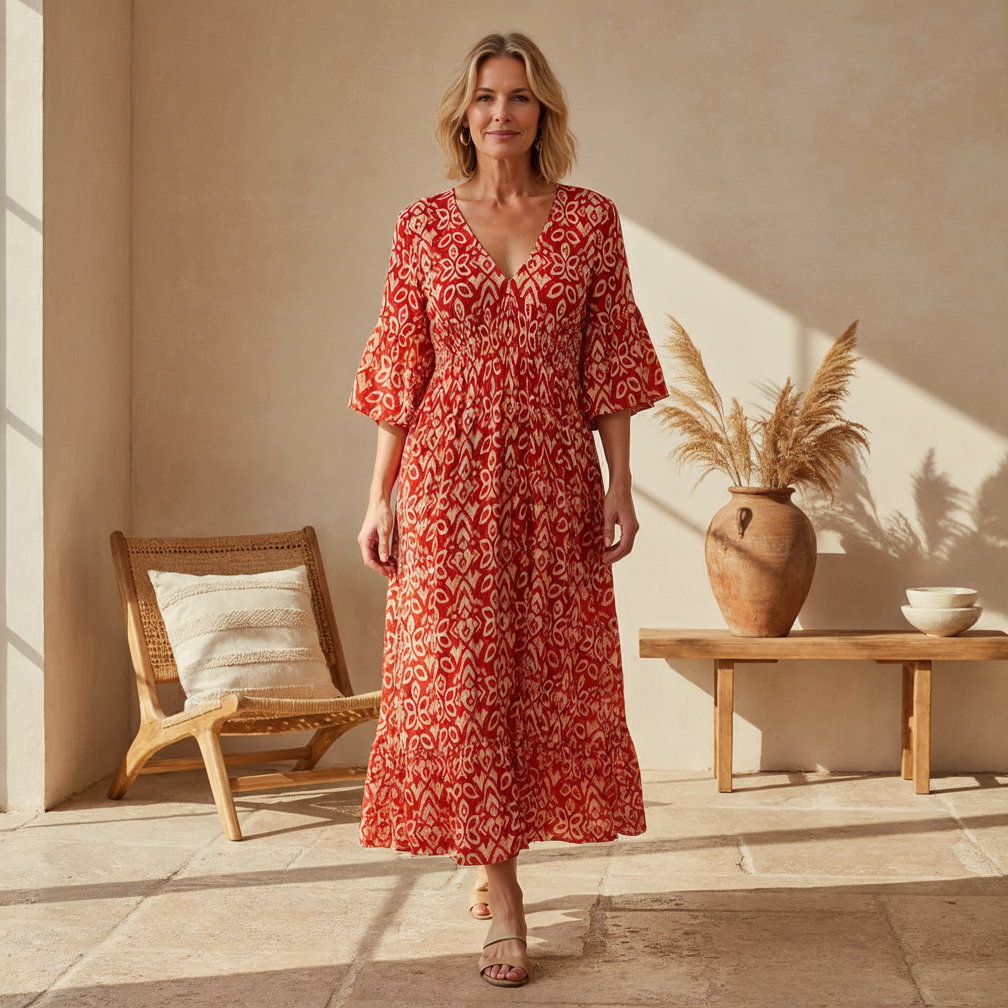 Lillia - Vestido Boho con Estampado