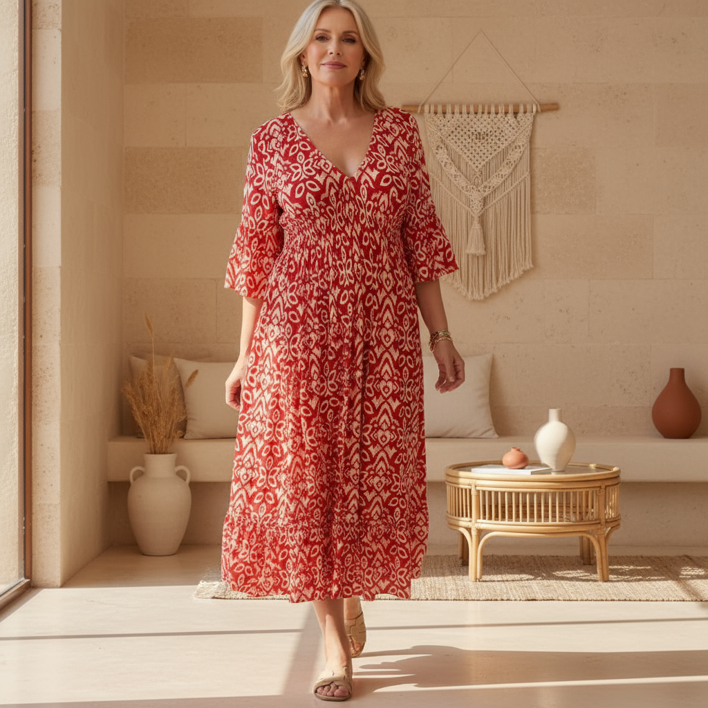 Lillia - Vestido Boho con Estampado