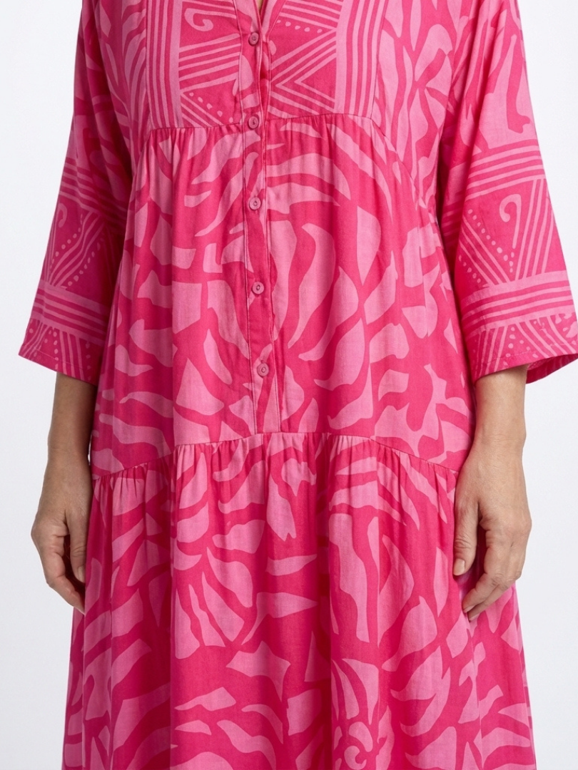 Marielle | Vestido Midi con Botones en el Frente