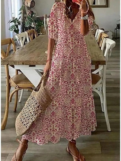 Michaela - Vestido Boho con Diseño de Cobertura para el Abdomen