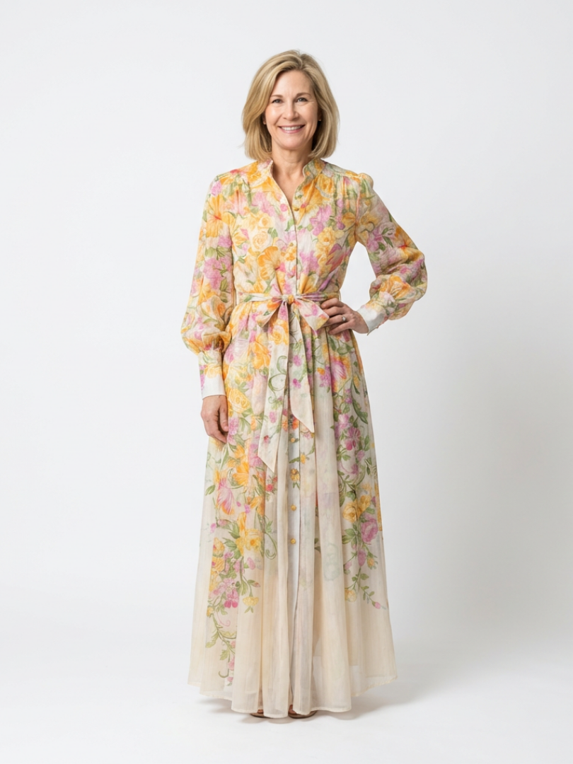 Cressida | Vestido Maxi Largo Floral Transparente