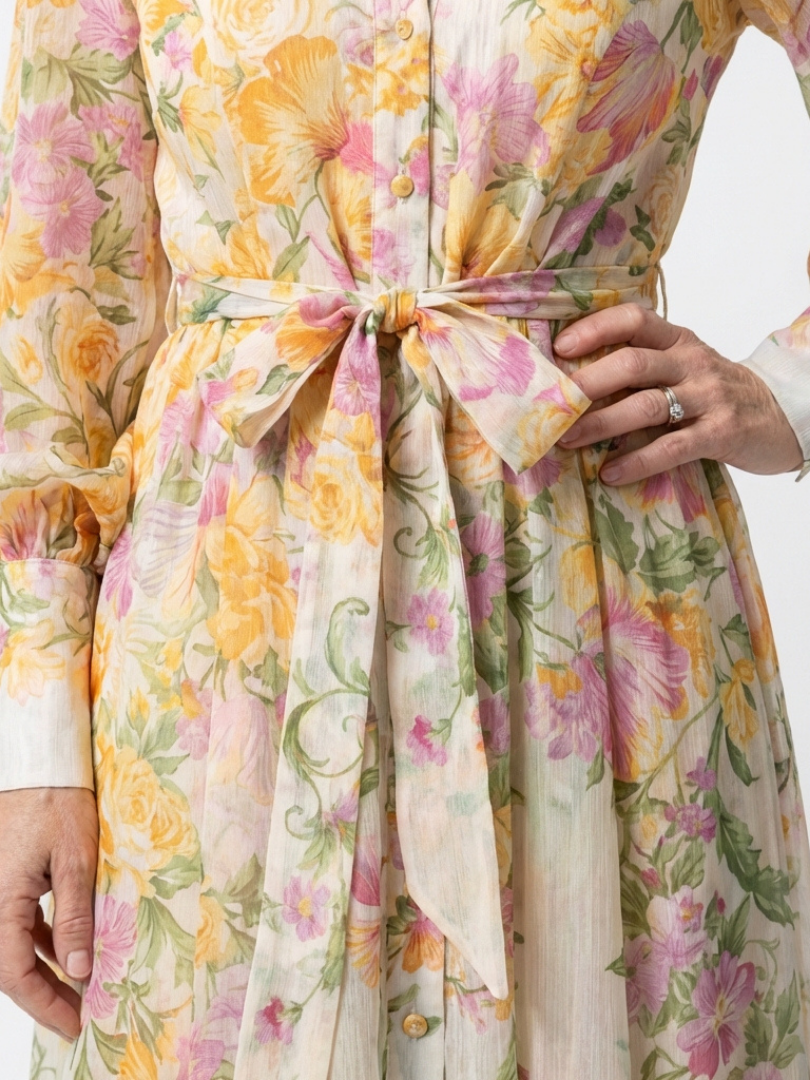 Cressida | Vestido Maxi Largo Floral Transparente