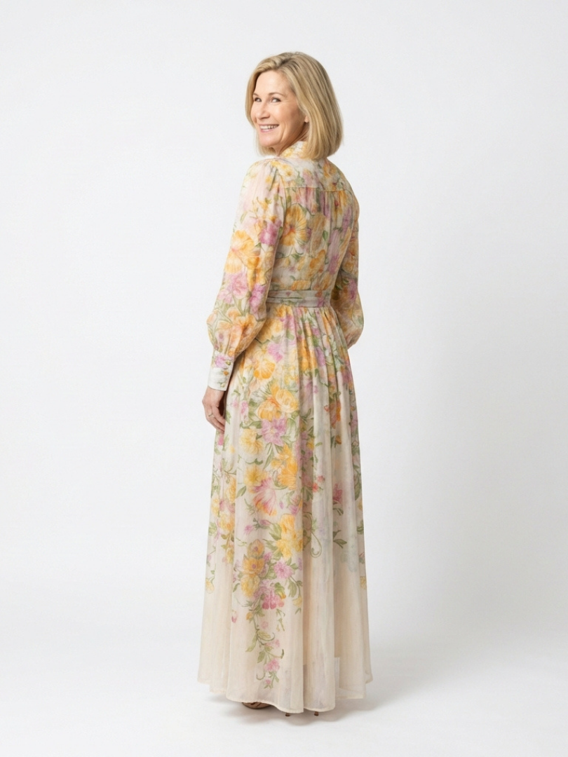 Cressida | Vestido Maxi Largo Floral Transparente