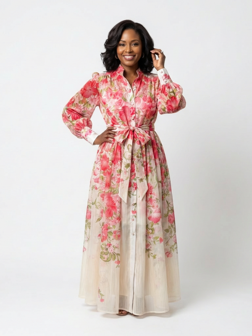 Cressida | Vestido Maxi Largo Floral Transparente
