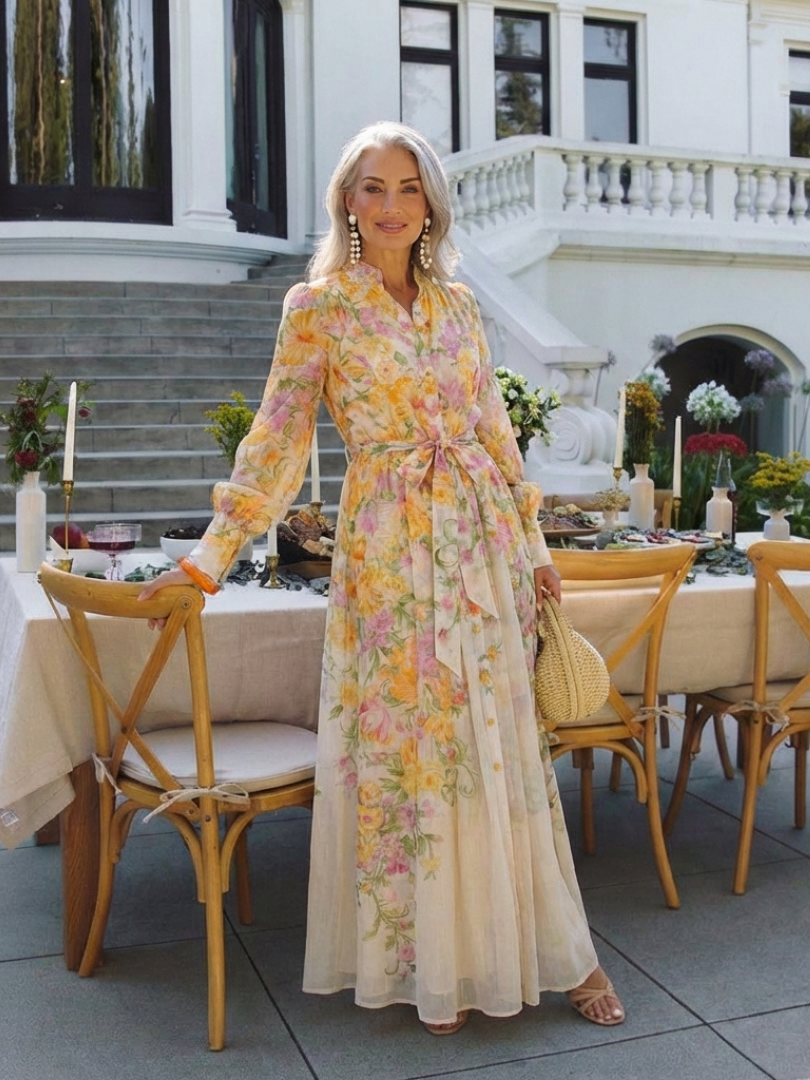 Cressida | Vestido Maxi Largo Floral Transparente